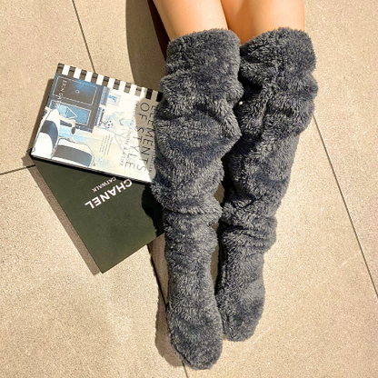 Fuzzy Legs Sock Slippers