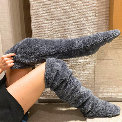 Fuzzy Legs Sock Slippers